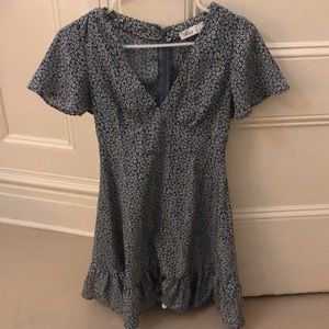 Ally blue and white floral dress